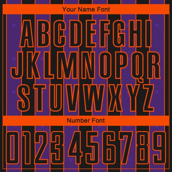 Sublimation Line Sports Black Pinstripe Uniform Soccer Custom Jersey Purple-Orange