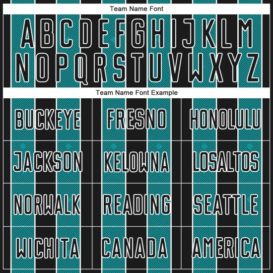Custom Pinstripe Uniform Teal-White Sports Jersey Line Soccer Black Sublimation