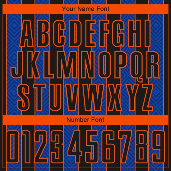 Blue-Orange Sublimation Uniform Thunder Jersey Pinstripe Sports Black Soccer Line Custom Blue-Orange Sublimation Uniform Thunder Jersey Pinstripe Sports Black Soccer Line Custom