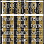 Old Custom Pinstripe Black Sports Soccer Sublimation Gold-White Line Uniform Jersey