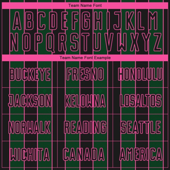 Soccer Line Black Custom Green-Pink Sports Sublimation Uniform Pinstripe Jersey