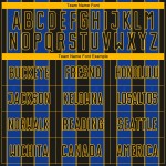 Jersey Black Line Sublimation Sports Uniform Custom Soccer Thunder Blue-Gold Pinstripe