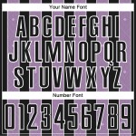 Line Pinstripe Jersey Purple-White Light Black Sports Soccer Sublimation Uniform Custom
