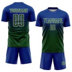 Uniform Jersey Sublimation Custom Green-White Royal Soccer
