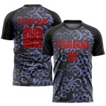 Black Soccer Red-Purple Uniform Custom Jersey Third Sublimation