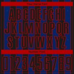 Black Soccer Line Uniform Custom Sublimation Jersey Pinstripe Sports Royal-Red