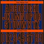 Royal-Orange Jersey Black Uniform Sports Sublimation Pinstripe Custom Soccer Line