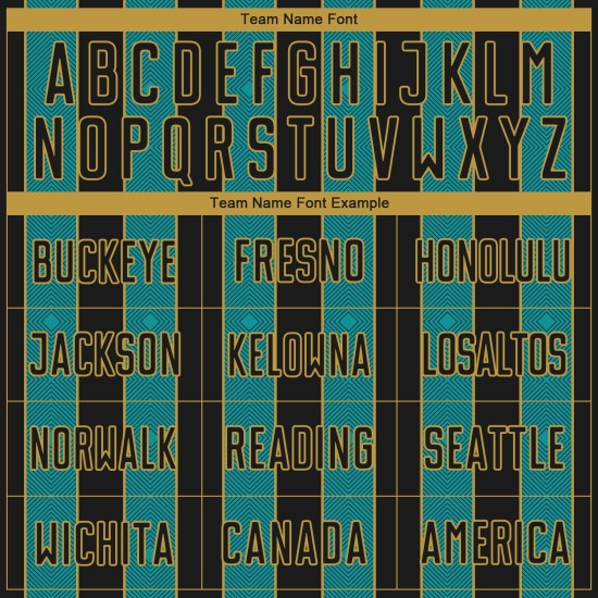 Soccer Pinstripe Sublimation Line Black Gold Teal-Old Sports Jersey Uniform Custom