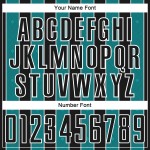 Custom Pinstripe Uniform Teal-White Sports Jersey Line Soccer Black Sublimation