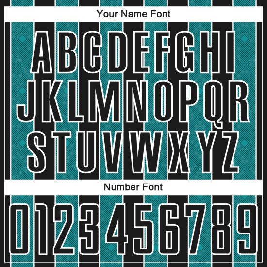 Custom Pinstripe Uniform Teal-White Sports Jersey Line Soccer Black Sublimation
