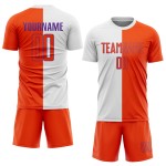 Jersey Orange-Purple Soccer Custom White Split Uniform Sublimation Fashion