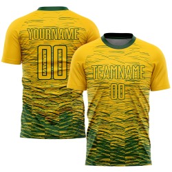 Custom Jersey Uniform Yellow Green Sublimation Soccer