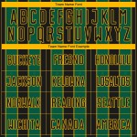 Sports Uniform Black Kelly Soccer Custom Jersey Pinstripe Line Green-Gold Sublimation