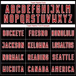 Custom Jersey Uniform Soccer Pinstripe Red-White Black Sublimation