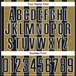 Old Custom Pinstripe Black Sports Soccer Sublimation Gold-White Line Uniform Jersey