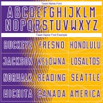 Custom Soccer Jersey Uniform Purple-White Gold Arrow Gradient Sublimation