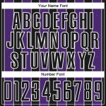 Jersey Uniform Sports Sublimation Pinstripe Line Soccer Custom Black Purple-White