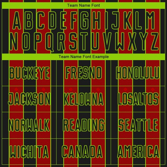 Jersey Red-Neon Pinstripe Soccer Green Sports Sublimation Line Custom Black Uniform