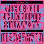 Irregular Soccer Custom Light Shapes Sublimation Blue Uniform Jersey Pink-White