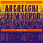 Purple-Orange Custom Sublimation Dark Gold Soccer Uniform Jersey