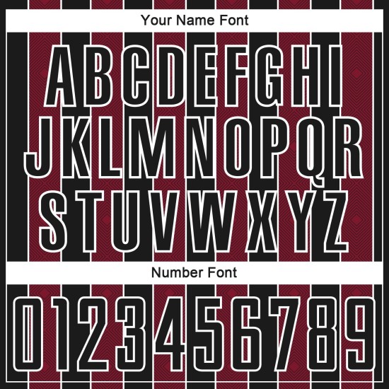 Line Uniform Sports Pinstripe Jersey Custom Soccer Crimson-White Sublimation Black