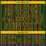 Jersey Sports Line Pinstripe Soccer Black Custom Sublimation Uniform Green-Gold