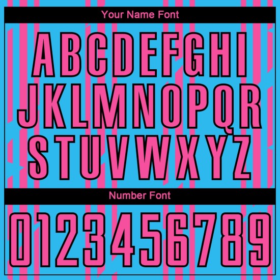 Sky Soccer Jersey Blue Pinstripe Pink-Black Uniform Sublimation Custom