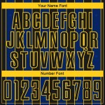 Pinstripe Royal-Yellow Jersey Sports Custom Soccer Line Uniform Sublimation Black