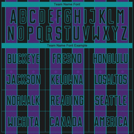 Sports Uniform Jersey Black Custom Soccer Pinstripe Line Sublimation Purple-Teal