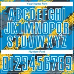 Jersey Blue Powder Soccer Yellow-White Sublimation Custom Uniform