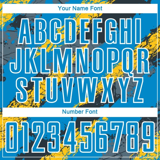 Jersey Blue Powder Soccer Yellow-White Sublimation Custom Uniform