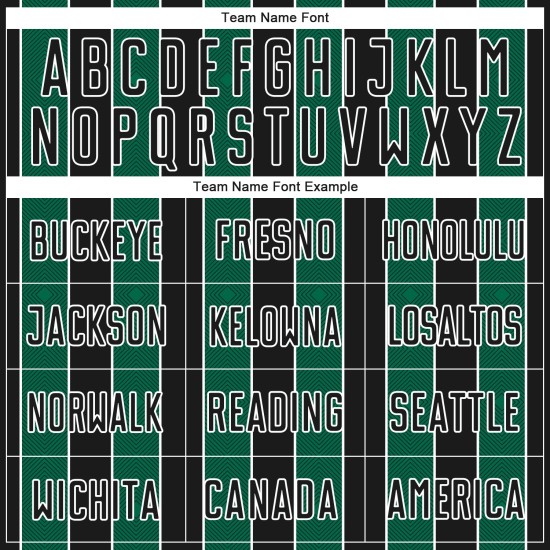 Custom Kelly Sublimation Black Jersey Green-White Line Sports Uniform Soccer Pinstripe