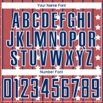 And Royal-White Uniform Sublimation Red Soccer Stripes Custom Stars Jersey