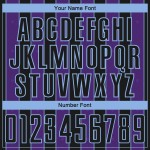 Sublimation Sports Jersey Soccer Uniform Pinstripe Blue Line Purple-Light Custom Black