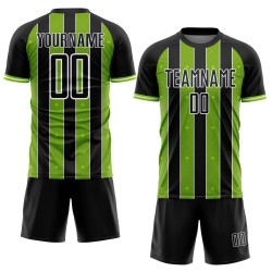 Line Uniform Green-White Custom Jersey Black Pinstripe Soccer Sublimation Neon Sports Line Uniform Green-White Custom Jersey Black Pinstripe Soccer Sublimation Neon Sports