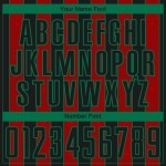 Black Sports Sublimation Soccer Red-Kelly Jersey Green Line Uniform Custom Pinstripe