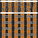 Pinstripe Bay Custom Orange-White Uniform Line Sublimation Soccer Sports Jersey Black