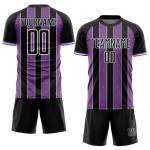 Soccer Medium Jersey Line Custom Uniform Sports Purple-White Black Pinstripe Sublimation
