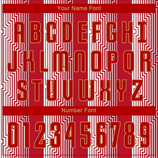 Gold Uniform Custom Sublimation Soccer Jersey Red-Old Red