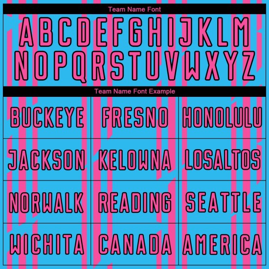 Sky Soccer Jersey Blue Pinstripe Pink-Black Uniform Sublimation Custom