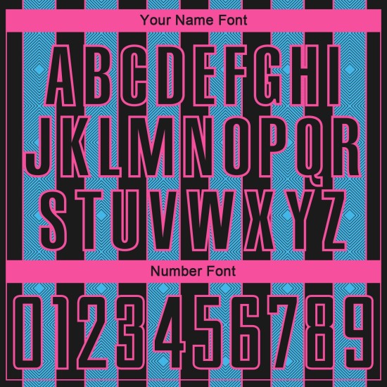 Black Blue-Pink Line Sky Custom Sublimation Pinstripe Soccer Uniform Sports Jersey
