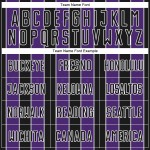 Jersey Uniform Sports Sublimation Pinstripe Line Soccer Custom Black Purple-White