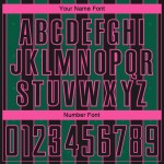 Soccer Pinstripe Kelly Uniform Sublimation Line Green-Pink Black Jersey Custom Sports