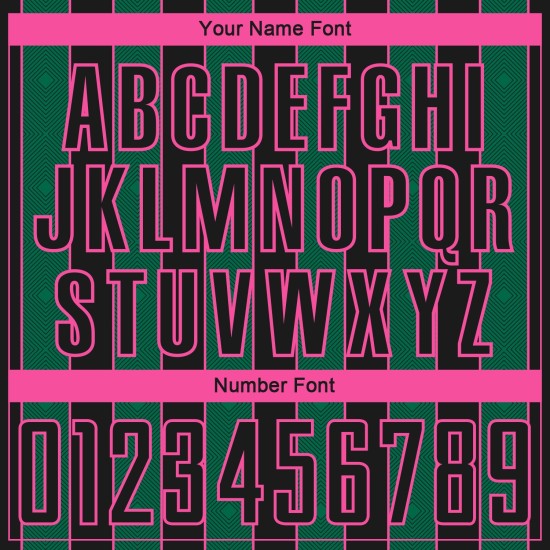 Soccer Pinstripe Kelly Uniform Sublimation Line Green-Pink Black Jersey Custom Sports