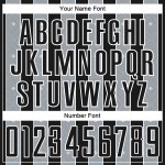 Soccer Jersey Black Pinstripe Silver-White Uniform Sports Sublimation Custom Line