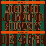 Custom Black Line Green-Orange Soccer Jersey Pinstripe Uniform Sports Kelly Sublimation