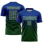 Uniform Jersey Sublimation Custom Green-White Royal Soccer
