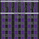 Jersey Sublimation Sports Custom Uniform Purple-Gray Line Black Soccer Pinstripe