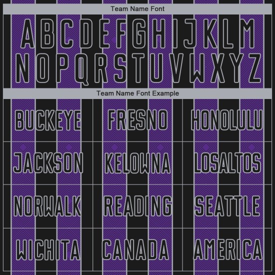 Jersey Sublimation Sports Custom Uniform Purple-Gray Line Black Soccer Pinstripe