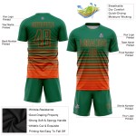 Uniform Pinstripe Orange Green Custom Soccer Jersey Kelly Sublimation Fade Fashion